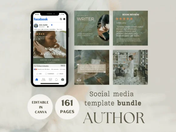 Author Social Media Template Bundle