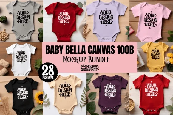 Bella Canvas Baby Mockup Bundle