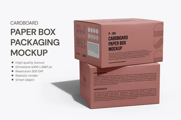 Cardboard Box Mockup