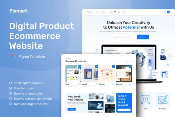 Digital Products E-Commerce Website