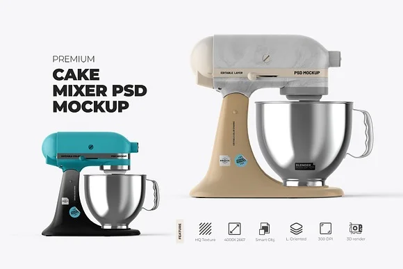 Electric Cake Mixer Mockup Download