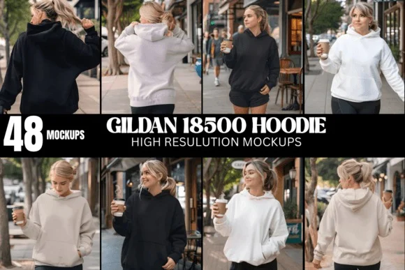 Gildan Hoodie Mockup Bundle