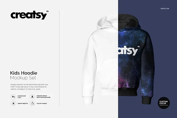 Kids Hoodie Mockup PSD