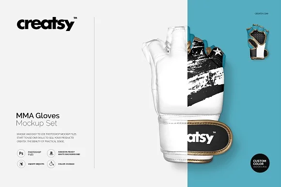 MMA Gloves Mockup PSD