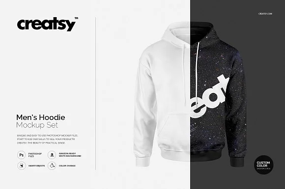 Men's Hoodie Mockup PSD