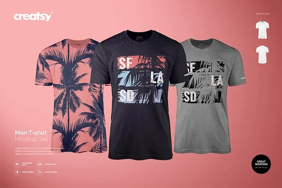 Men's T-shirt Mockup PSD