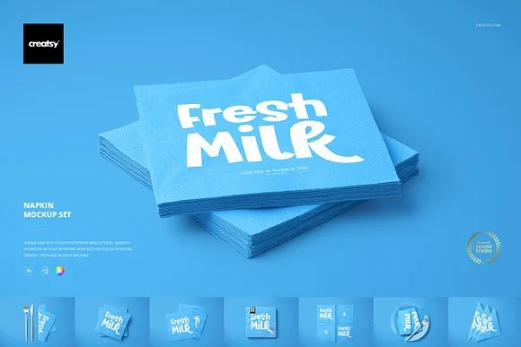 Napkin Mockup PSD
