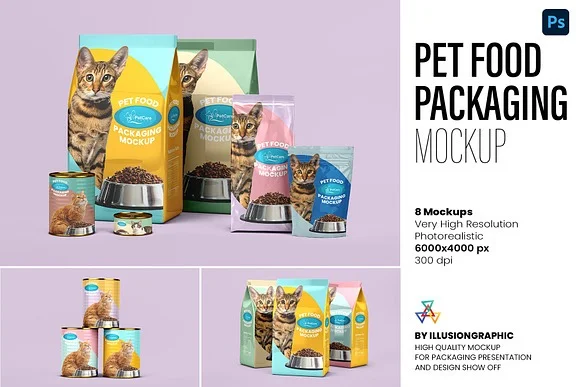 Pet Food Packaging Mockup