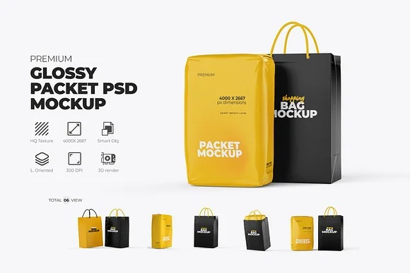 Plastic Shopping Bag Mockup