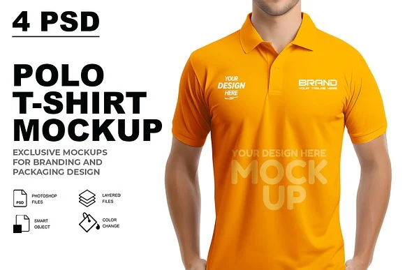 Polo Shirt Mockup PSD