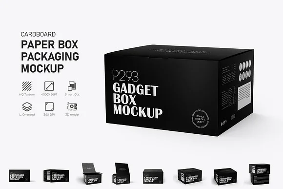 Rectangle Paper Box Mockup PSD