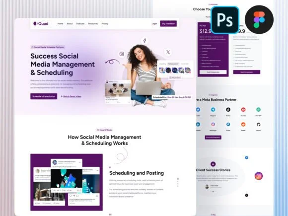 Social Media Management Landing Page