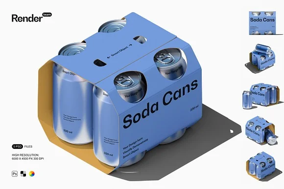 Soda Beer Packaging Mockup