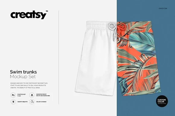 Swim Trunks Mockup PSD