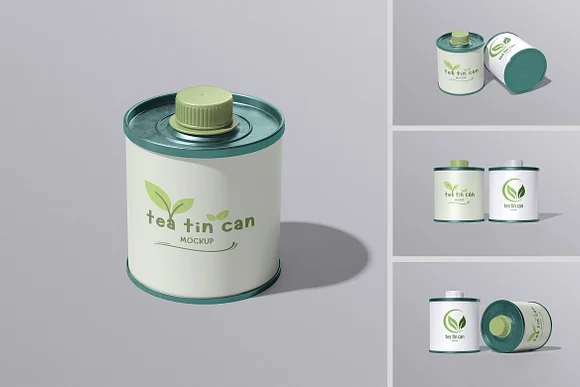Tea Tin Can Mockup