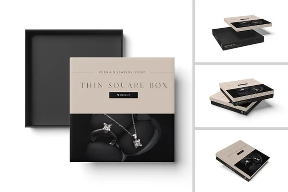 Thin box Mockup PSD