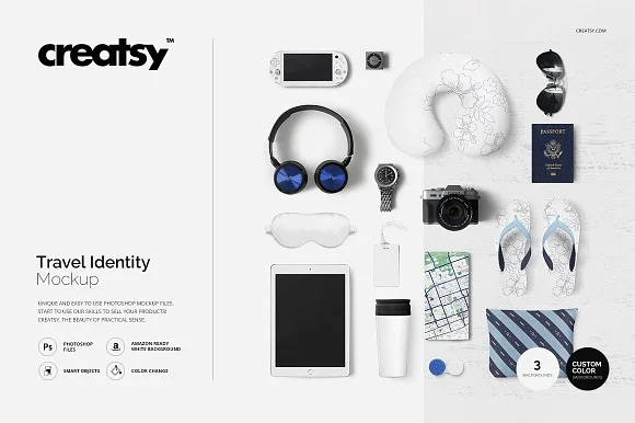 Travel Identity Mockup PSD