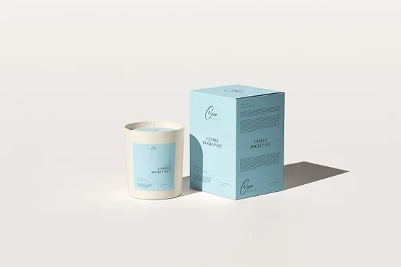 2 Candle Mockup PSD
