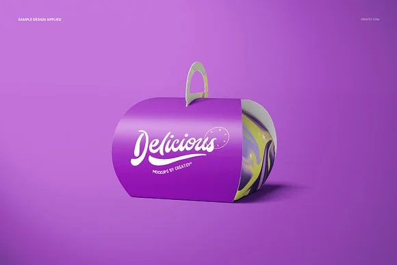 2 Handbag Cake Box Mockup PSD