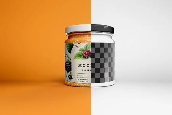 2 Jam Jar Mockup PSD