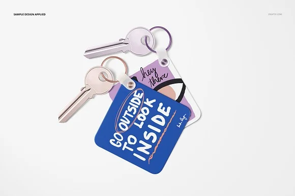 2 Key Tag Mockup PSD