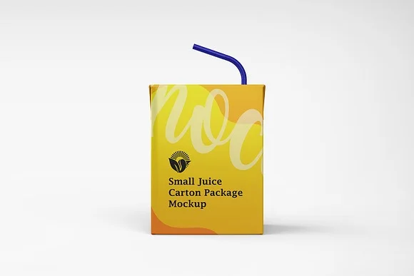 2 Small Juice Carton Mockup