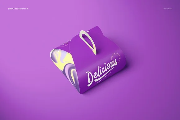 3 Handbag Cake Box Mockup PSD