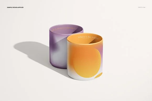 3 Mug without Handle Mockup PSD