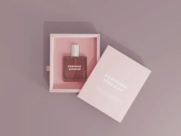 3 Perfume Packaging PSD Mockup