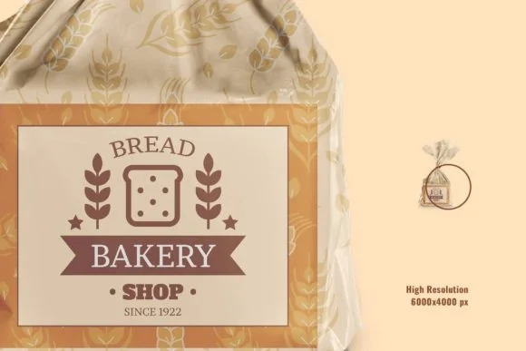 3 Sandwich Bread Packaging Mockup