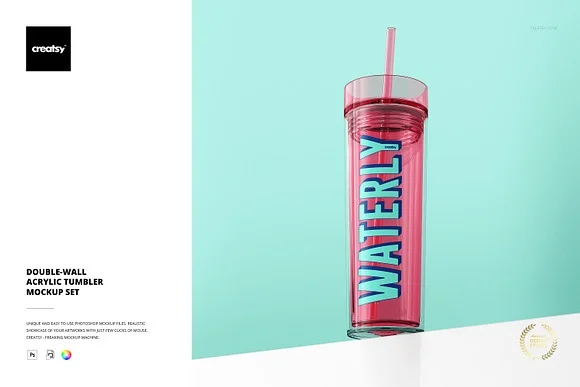 Acrylic Tumbler Mockup PSD