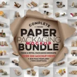 Bundle Paper Packaging Mockup