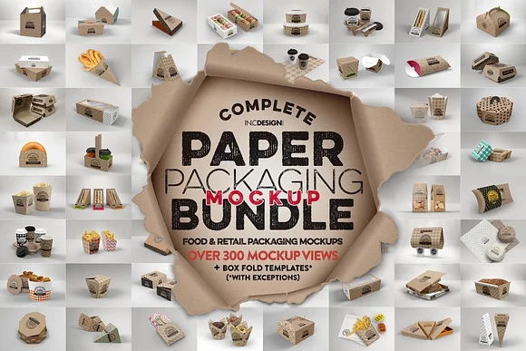 Bundle Paper Packaging Mockup