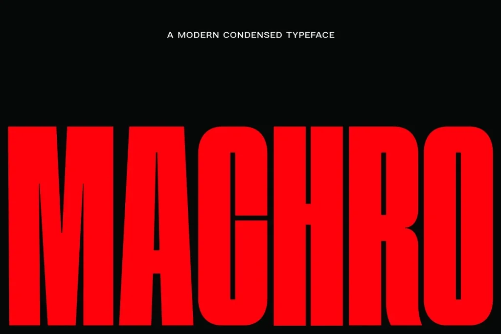 Machro Condensed Typeface Font