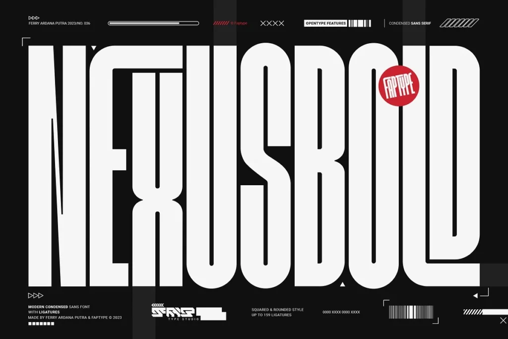 Nexusbold Modern Condensed Font