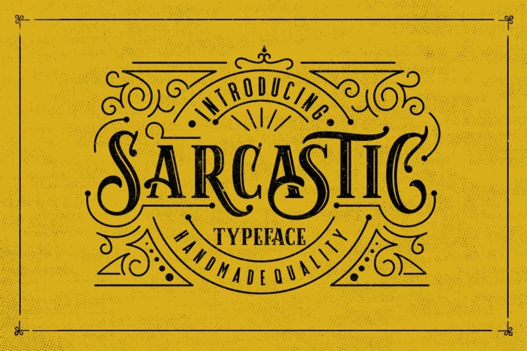 Sarcastic Typeface Extras Font