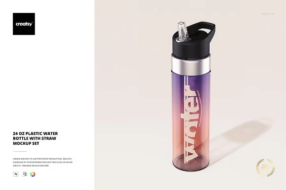 Water Bottle Mockup PSD