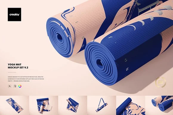 Yoga Mat Mockup PSD