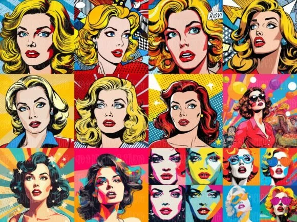 2 Comic Style Pop Art Girls Makeup