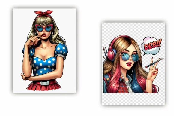 3 Comic Style Pop Art Girls Makeup