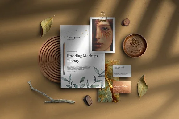 4 Branding Mockups Library