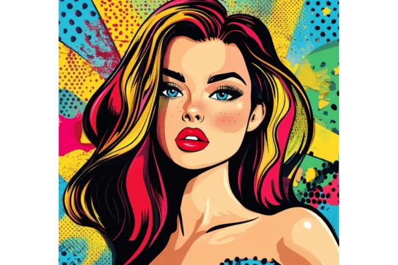 4 Comic Style Pop Girls Painting
