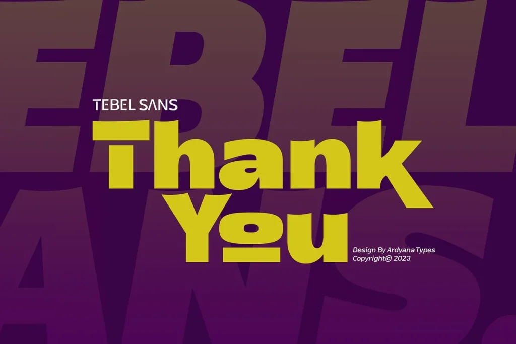 4 Tebel Sans Serif Font Family