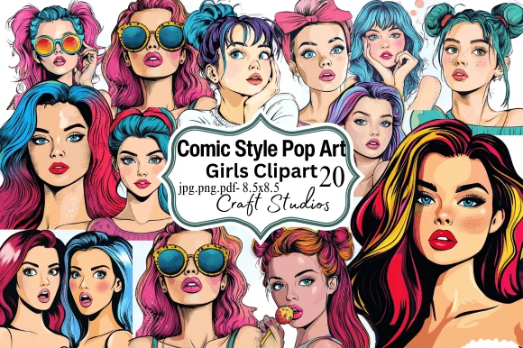 Comic Style Pop Girls Painting