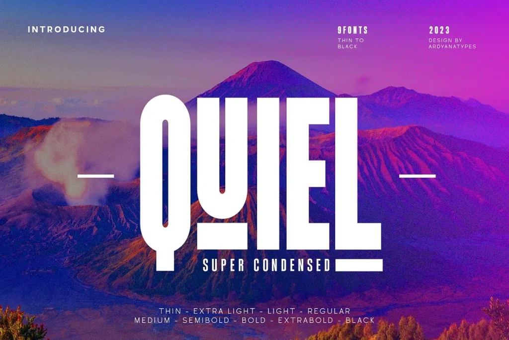 Quiel - Super Condensed Font