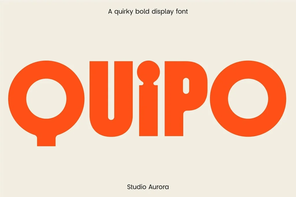 Quipo Quirky Bold Display Font