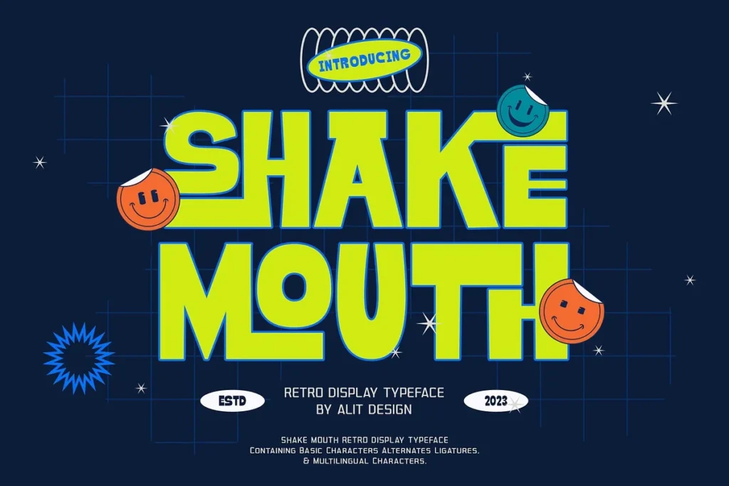 Shake Mouth Typeface Font