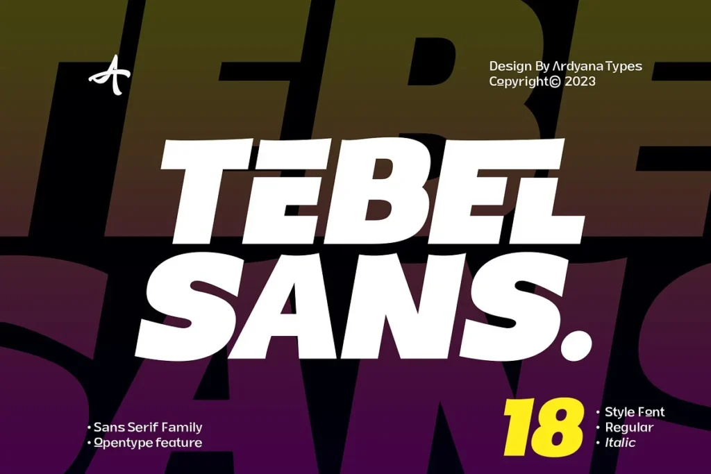 Tebel Sans Serif Font Family