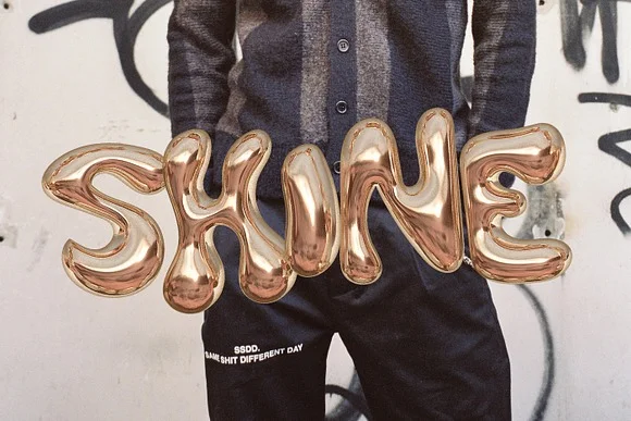 2 Bling Gold Balloon SVG Font