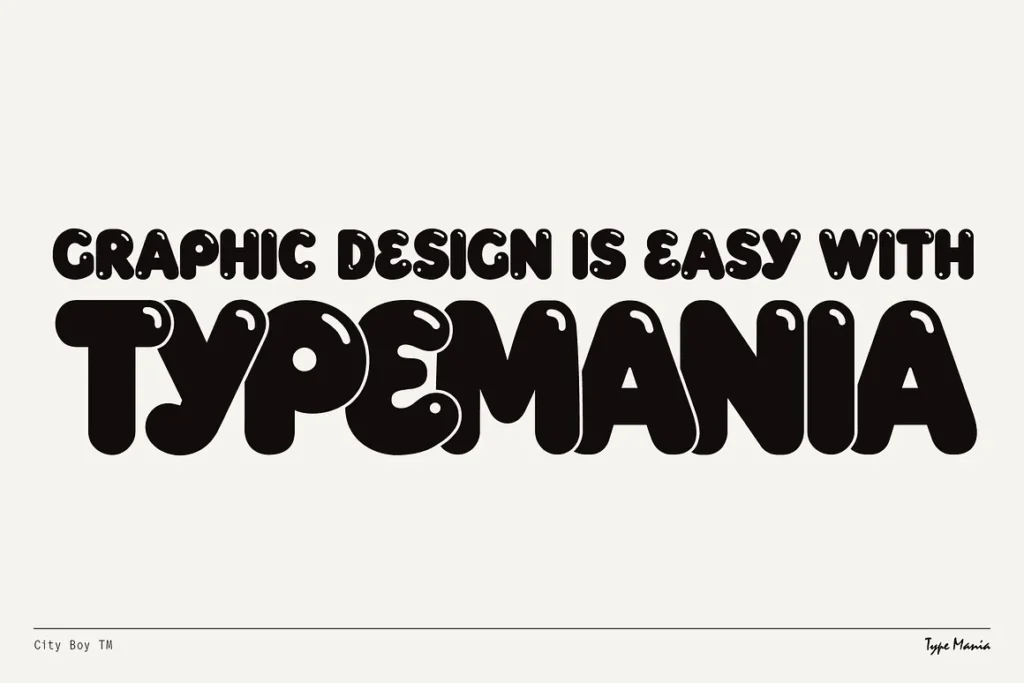 4 Best City Boy Bubbly Display Font